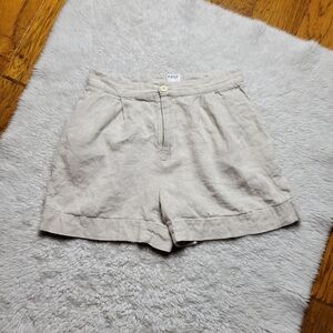 Esby Apparel Linen Penny Shorts Women's 6 Tan Made in USA